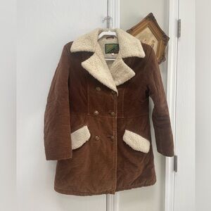 Vintage Brown Corduroy Jacket with Cream Sherpa Lining